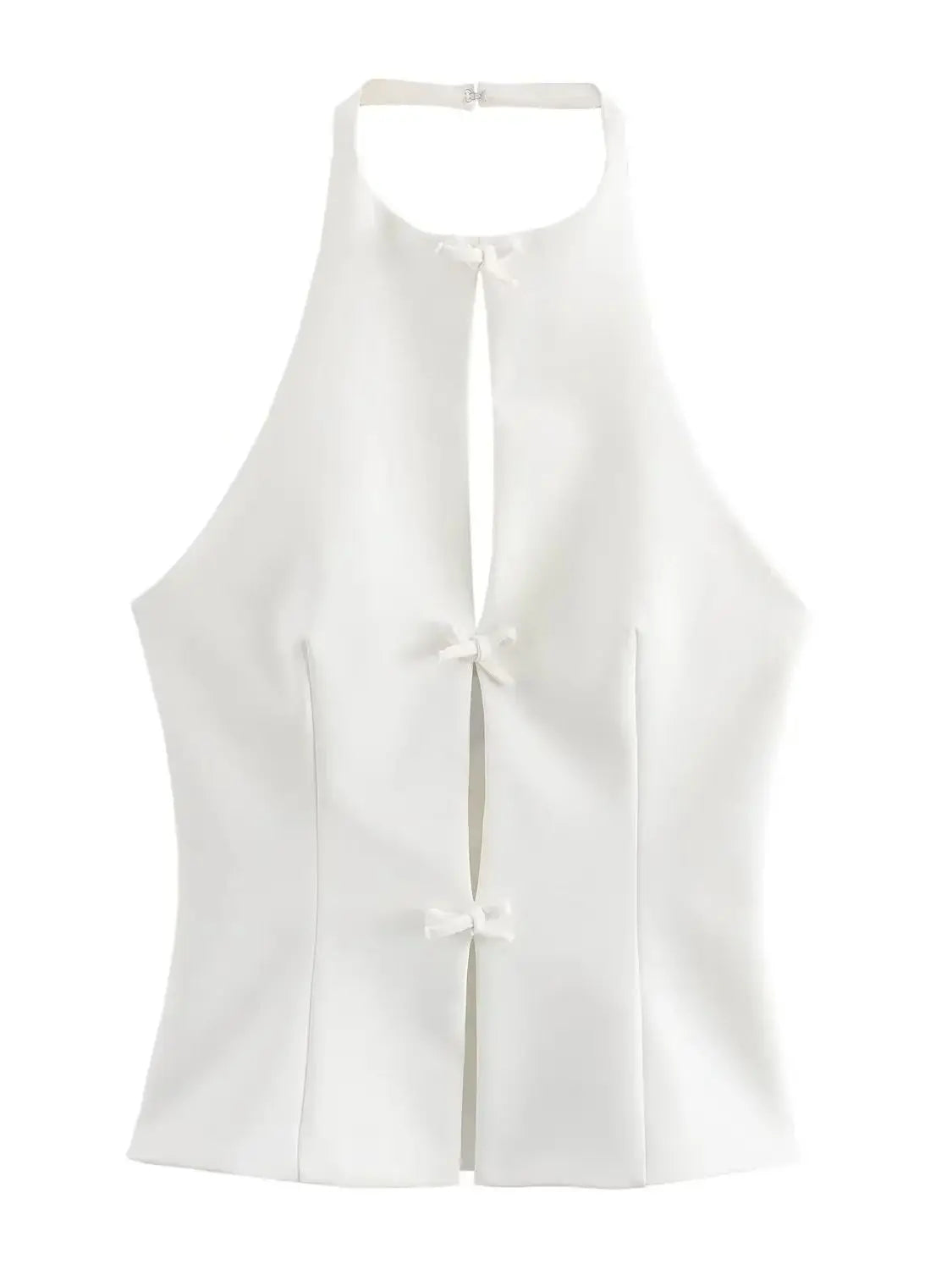 Sinari - Strik halter backless top & skirt set