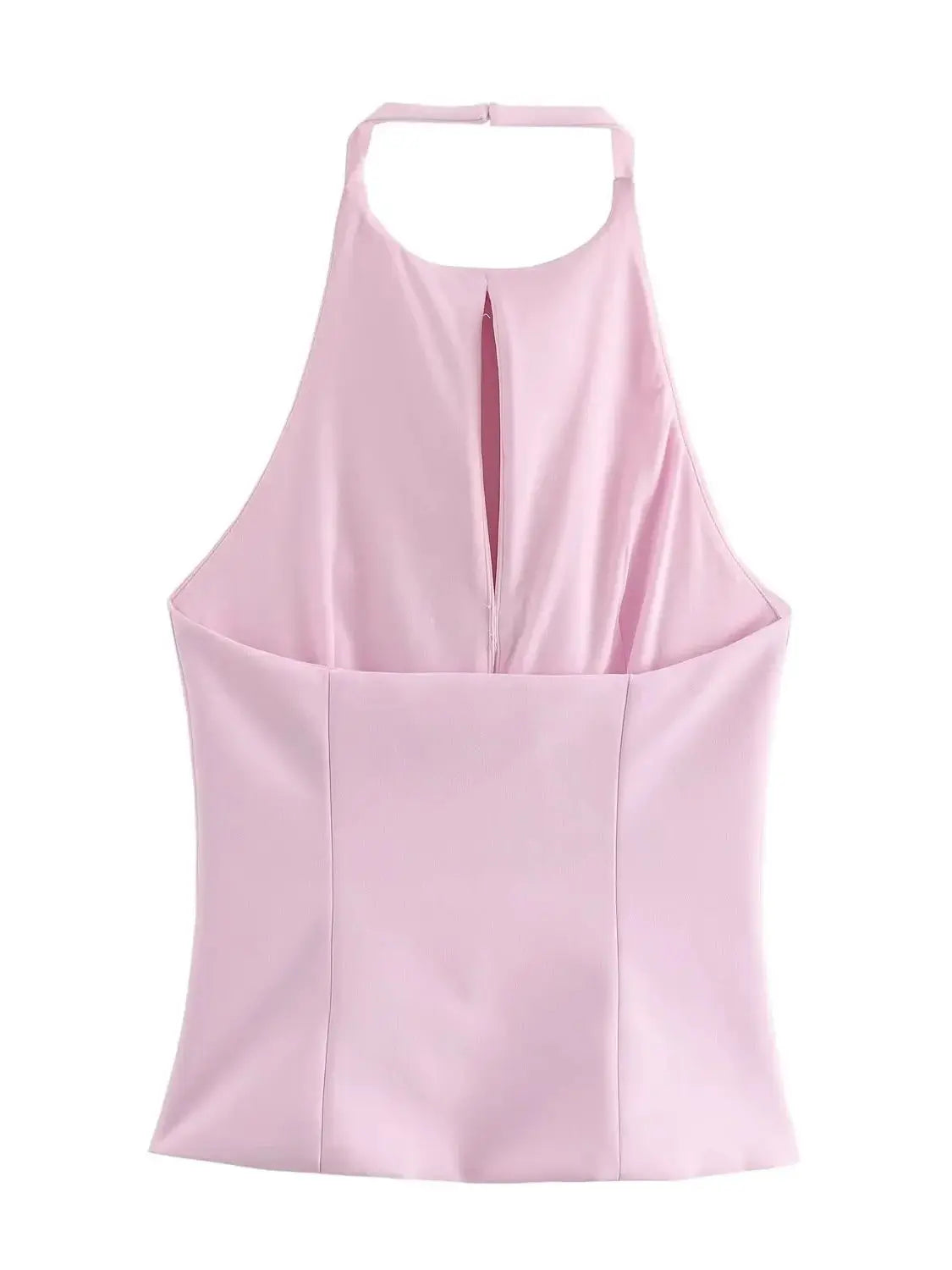 Sinari - Strik halter backless top & skirt set