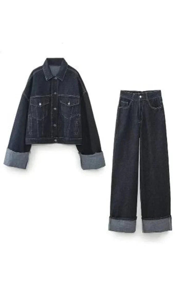 Thalia - Stoere denim set