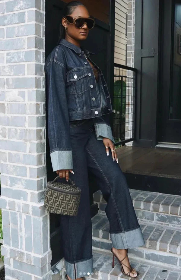Thalia - Stoere denim set