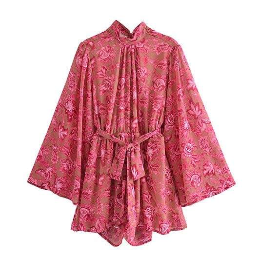 Talinne - Jumpsuit met hoge hals en open rug