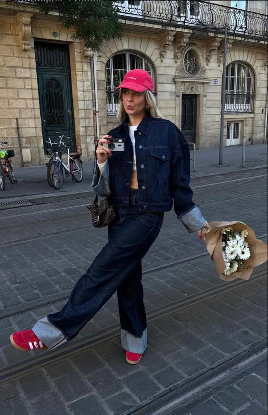 Thalia - Stoere denim set