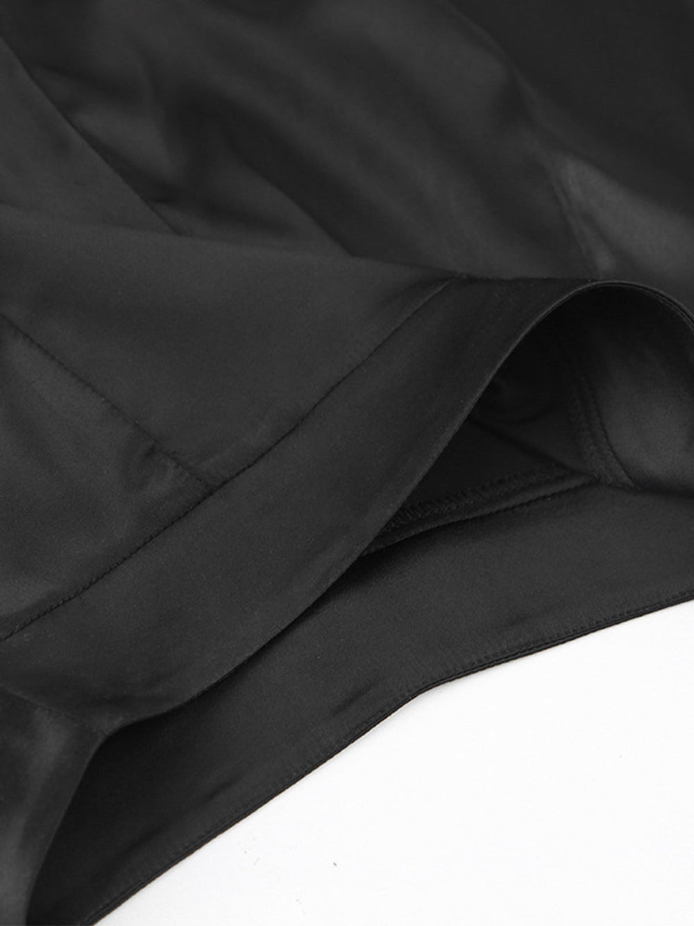 Trenora - Oversized satijnen broek met wijde pasvorm