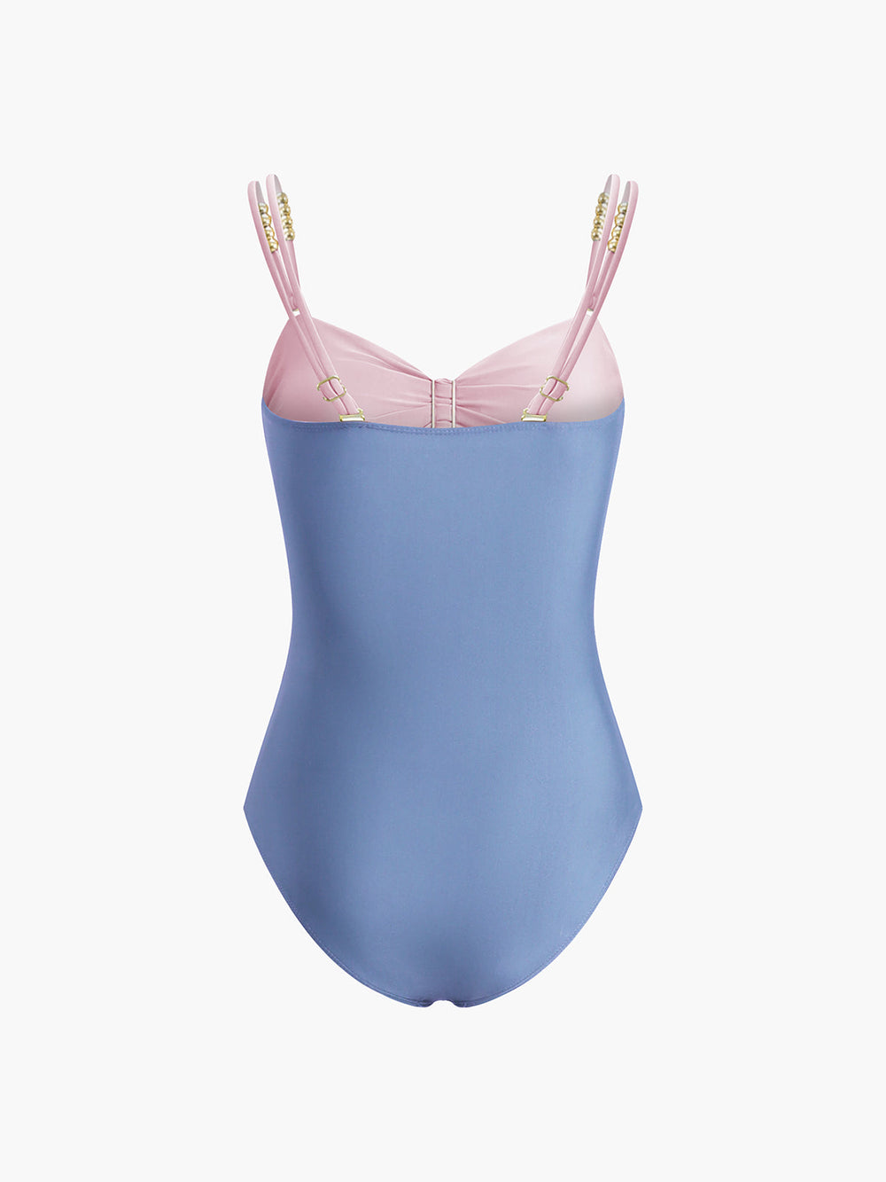 Yunira - Trendy badpak met metalen detail en maillard look