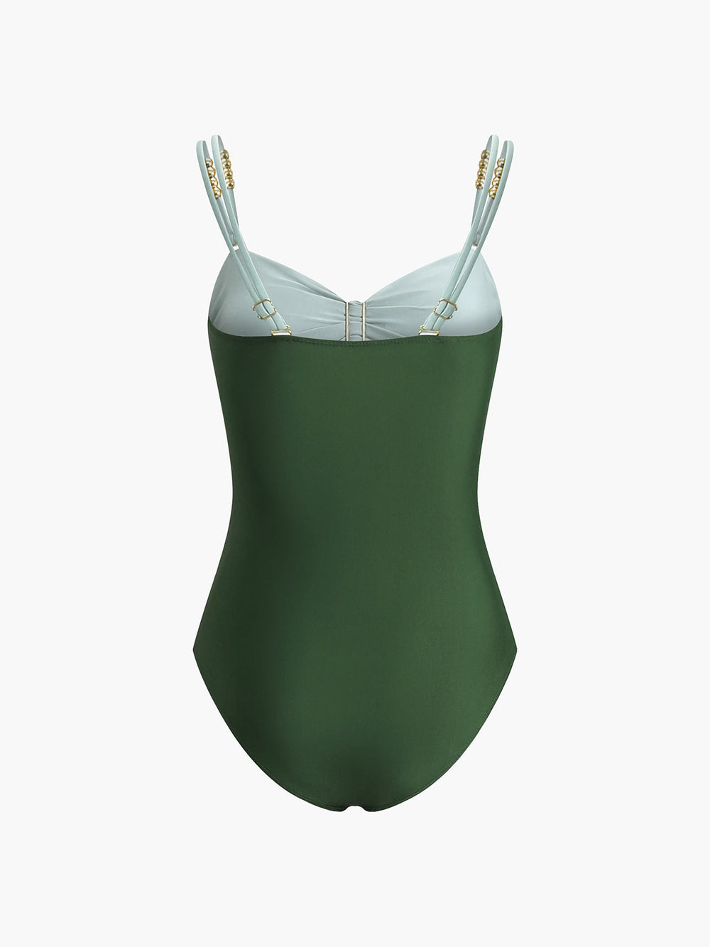 Yunira - Trendy badpak met metalen detail en maillard look