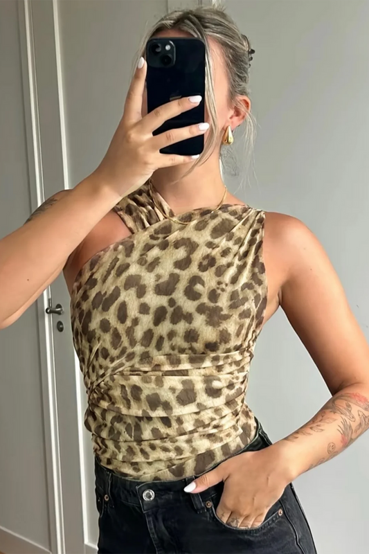Zarah - Luipaard Top